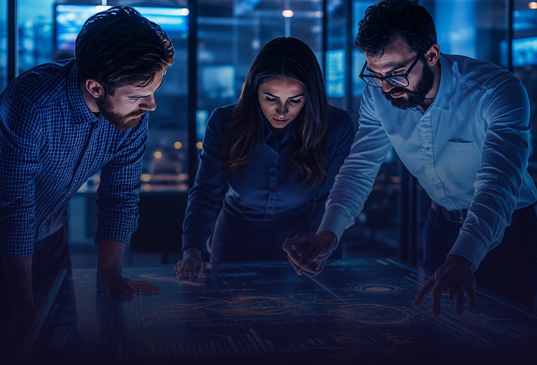 Team mapping out a future-focused strategy